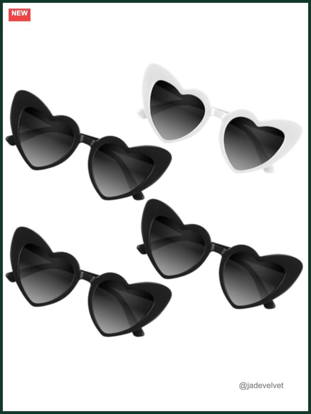 Heart Shaped Retro Sunglasses PC UV400 Bachelorette Party Bridal Shower